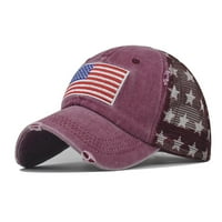 Američka zastava šeširi Muškarci Žene Vintage Emneidered Oprani nevoljeni pamučni tata Hat Unise Podesiva mreža za bejzbol kapa