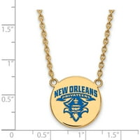 SS pozlaćeno srebro sa GP Logoart u New Orleans Velika ogrlica s emajlom napravljena u Sjedinjenim Državama