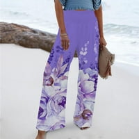 Kipliki Clearence Trendne hlače za žene Udobne ispisane hlače sa visokim strukom Tweatpats Yoga Hlače