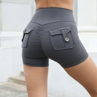 Hlače visokog struka Hlače žene Women široke noge Radne pantalone Bootcut Stretch Yoga hlače sa džepovima