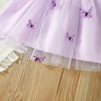 Dječje djevojke princeza haljina leptir rukav leptir od tiskane ruffle trip proljeće ljetne djevojke