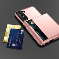 Galaxy S CASE - [Sliding Hidden Card Holder] 3-inflatna plastična zaštitna futrola za sigurnost Samsung Galaxy S izdanje, ružičasta