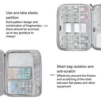 TureClos digitalna torba za pohranu patentni zatvarač za uštedu prostora za nošenje kućišta otpornih na udarce nose paketni punjač kablovi kablovi Gadgets Siva 3