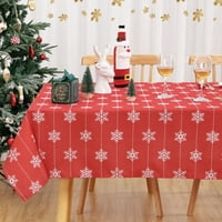 Pravougaonik Snowflake Božićni stolnjak - vodootporan i poklopac stola za pranje za vanjsku, zatvorenu