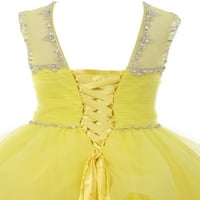 Big Girge Prekrasni perlanski ručni ružini page nalik haljini cvjetni djevojčica žuti cc bny corner