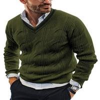 TENMI MENS pulover Dukseri s dugim rukavima dugih rukava slim fit džemper zimski skakač vrhovi vojske