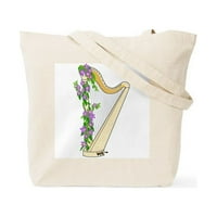 Cafepress - Harp i Cvjetanje torbica za vinovu lozu - prirodna platna torba, Torba za trbuhu