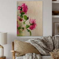 Art DesimanArt 'ljubičaste ruže sa zelenim lišćem nautičkim i obalnim drvenim zidnim umjetničkim pločama