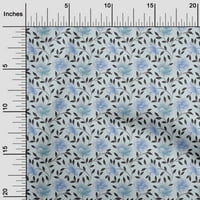 Onuone pamučne svilene baby plave tkanine Cvjetni materijal materijal tkanina za ispis tkanina sa dvorištem