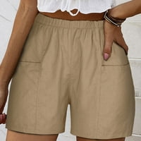 Ganfancp Ženske ljetne kratke hlače Labave kombinezone kratke hlače Čvrste hlače Srednja odjeća Jogger
