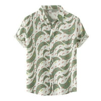Muška majica Muška casual modne majice Top cvjetni havaji tiskani vrhunska košulja kratkih rukava sa