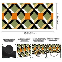 Logecih narančasto zeleni geometrijski kvadratni igrački jastuk za miša Veliki XL Dugi prošireni jastučići