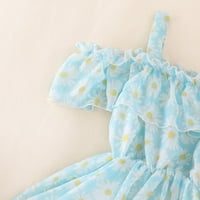 Baby Girl Haljina Ljeto Toddler Kids Baby Girls Cvjetni ispis Ležerne prilike ruffle kliznu haljina