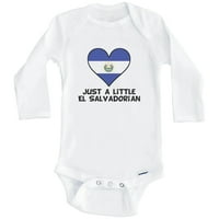 Samo malo salvadorski bebe bodi, smiješno El Salvador Flag Baby Bodysuit, 0- mjeseci bijeli
