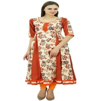 Bimba ženski a-linijski cvjetni pamuk Kurti Dizajnerski dame, kurta indijska haljina prilagođena odjeća