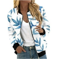 TOQOT Light Fall jakne - patentni zatvarač, casual moda udobna jakne s dugim rukavima za žene svijetlo