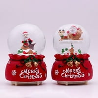 Jiaroswwei Santa Claus Sning Globe sa šarenom rasvjetnom mini rasplatom Dekor Božićni glazba Snjegulj