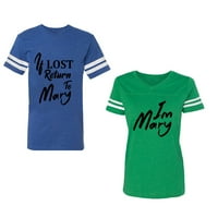 Ako je izgubljen povratak na Mary Ja sam Mary Unise Par koji odgovara pamučnom dresu u stilu majica