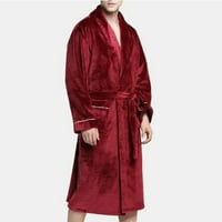 Wozhidaoke T majice za žene Muška zima produžena šal za ogrtač Kućni odjeća s dugim rukavima kaput crveni s