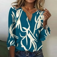Azrijski vrhovi za čišćenje žena, rukav rukav modna bluza košulja V Ret T majica Jesen Dailywer bluza vrhova dukserica na raspolaganju, veličina M-2XL