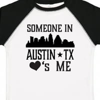 Inktastični Austin Texas Neko me voli skyline poklon malih malih dječaka ili majica mališana