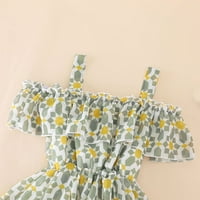 Gotyou Girl's Toddler ruffle haljina cvjetna print bez rukava bez rukava haljine elastične odjeće