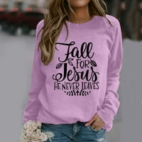 Easey ženske dukseve pulover dukseve s dugim rukavima majice pulover jeseni odjeću sa džepom casual comfy pada modne odjeće ružičaste dukseve za žene