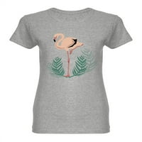 Flamingo tropske listove u obliku majice - majica -image by shutterstock, ženska srednja