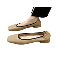 Gomelly Womenska pumpa cipela za cipele s brodom Square Pumpe za prste modne petene sandale Žene dame marelice 6.5