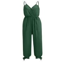 Prednjeg swalda Ženske skakače Bohemijske duge pantalone čipke up mimorne ljetne boho pantalone wrap harem pant zelena 3xl