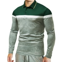 Entyinea Muška košulja Grafički dugi rukav Ležerne majice Slim Fit Workout Green