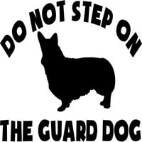 Ne ulazite na stražarski pas Corgi slatke životinje zidne naljepnice za zidove kore i stick Wall Murels