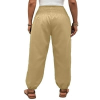 Žene harem joga hlače nagnute salonske hlače na plažima Comfy trenerke sa džepom