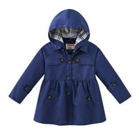 Durtebeua kaput za dječake dječje djece Zimska debela toplog vjetroottne odjeće Withbreaker kaput 7-