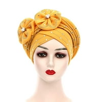 Twifer Modna ženska pletenica Pleating Hat ruffle omotač kape za spavanje satenske obložene kose