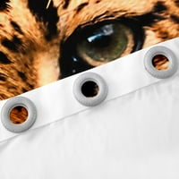 YST Crvene ružne zavjese 3D Cheetah tretmani za zavjese za dnevne sobe, životinjski i biljni spavaćih