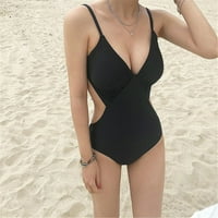 Aaiymet ženska modna bikinija duboka na prsima veličine Slim trbušnim i bez leđima kupaći kupaći kostimi