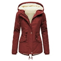Zimski kaputi za žene plus veličine preko guste odjeće za plišano obloženo jakna s kapuljačom