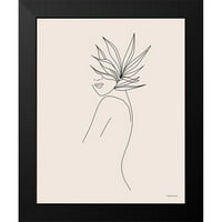 Nieman, rachel crna modernog uokvirenog muzeja Art Print pod nazivom - Moderna crta linije figura