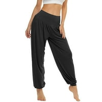 Knqrhpse hlače za žene Dukserice Žene Žene Modne fitness Sportske casual pantalone Yoga Loose hlače