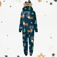 Porodica Pajamas Baby Boys Girgi božićni šamputi sa kapuljačom Pajamas Elk Loungewing Outfits, Xmas