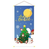 Vikakiouze Novi božićni ukrasi Božićne trake obješene bočne boje zastava Božić