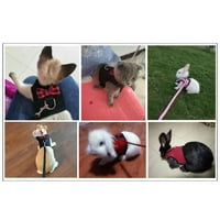Besufy PET hrčak prsluk kabelske male životinje zečevi hodanje mekani bowknot mrežica za prsa