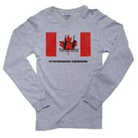 Kanada - Olimpijsko - sinhronizovano kupanje - zastava - silueta Muška majica dugih rukava