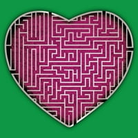 Maze za srce MENS Kelly Green Graphic Tee - Dizajn ljudi XL
