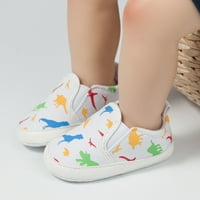 Dječje cipele Cipele Toddler ispisane i dinosaurske djece Dječje cipele za bebe Djevojke Bijele tenisice Bijeli mjeseci