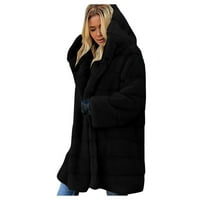 Zimski kaputi za žene plus odobrenje ženske kaput od laganog kaput od gilet-krznog s dugim rukavima