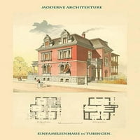 Jedan obiteljski stan u Tubingenskom posteru Print Lambert & Stahl