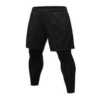 Muške hlače za vježbanje fitnes gyne za nogavice s džepovima Brzo suho vlage-Wicking prozračne activewear