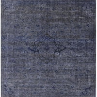 Ahgly Company u zatvorenom pravokutniku Sredina veka Moderna ploča plave sive orijentalne prostirke, uzorak uzorka